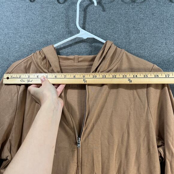 Isaac Mizrahi LIVE! Essentials Pime Catton Zip Up Hoodie Hazel Size Small - Picture 4 of 9